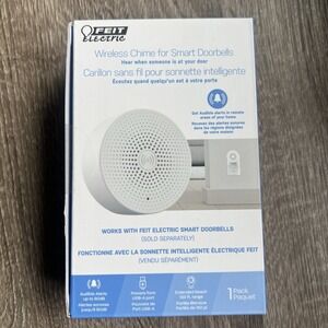 New Feit Smart Home Wireless Door Chime Bell White Plastic Smart-Enabled